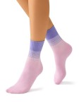 Носки женские, Omsa (Омса) р. 35-38 (23-25) Style 554 стайл высокие с красочным градиентом на резинке rosa розовые