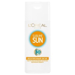 Молочко солнцезащитное, L'Oreal (Лореаль) 200 мл Сублим Сан белое SPF 30